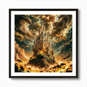 Castle Of Dragons Art Print