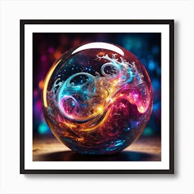 Yin Yang Crystal Ball Art Print