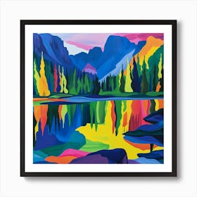 Colourful Abstract Banff National Park Canada 1 Art Print