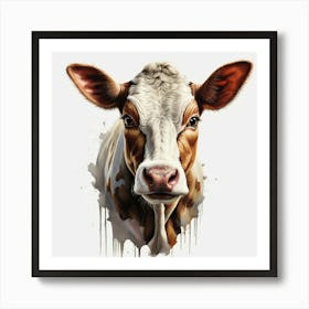 Cow Face Art Print