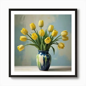 Green Tulips Hallway Art Print (7) Art Print