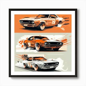 Muscle Car Art car Art Print