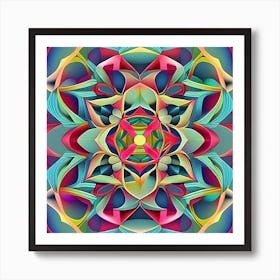 Abstract Psychedelic Mandala 2 Art Print