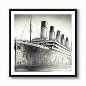 Historical Titanic ship 🛳️ Art Print