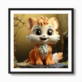 Fox Figurine 6 Art Print