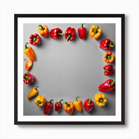 Peppers In A Circle 4 Art Print