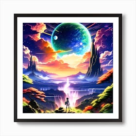 Fantasy anime Interstellar Art Print