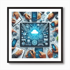 Cloud Computing Concept Art Print