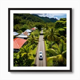 Plant Community Vegetation Window Car Holiday Maker Drone District Tour Tourism Rural Walk (3) Art Print