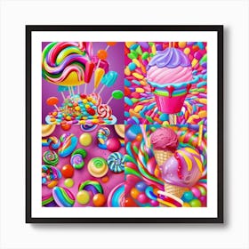 Candy Canes Art Print