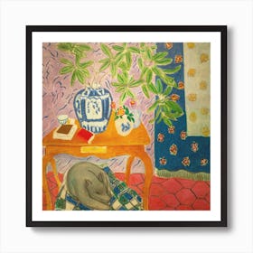 Interior With Dog, Henri Matisse Art Print