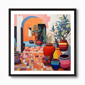 Moroccan Pots And Archways 1 Art Print