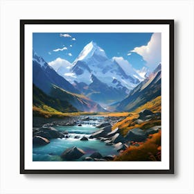 Mt Aspiring National Park New Zealand 1 Art Print