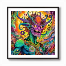 Psychedelic Demon Art Print