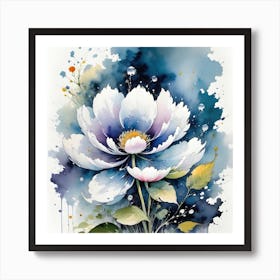 Watercolor Flower Painting 1 Art Print