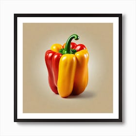 Red And Yellow Pepper 2 Art Print