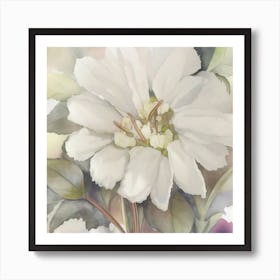 Elegant White Flower 1 Art Print