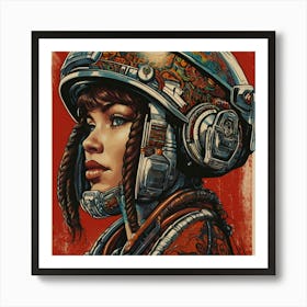 Robot Girl Art Print