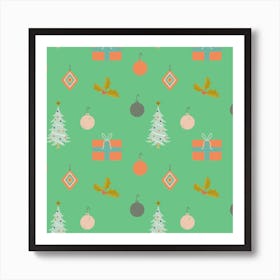Christmas Tree Pattern Art Print