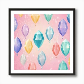 Colorful Diamonds 1 Art Print