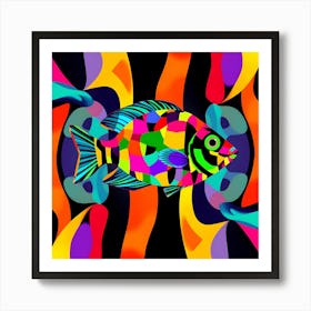 Abstract Fish 2 Art Print