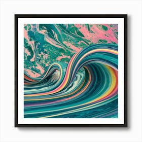 Abstract Wave Painting Art Print