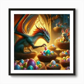 Easter Dragon paintings art print 1 Art Print