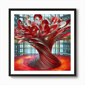 Red Tree Art Print