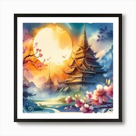 Asian Landscape Painting 51 Art Print