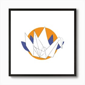 Origami Swan Poster