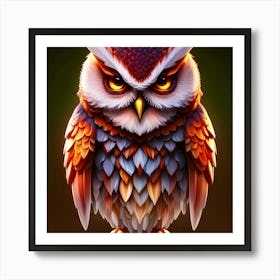 Owl 7 Art Print