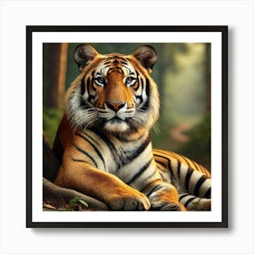 Tiger In The Forest 2 Art Print