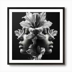 Flower Head Portrait Affiche