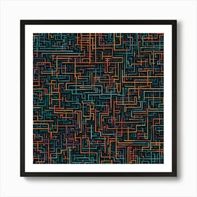 Abstract Maze Pattern Art Print