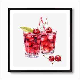 Cherry Cocktail 10 Art Print