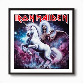 Iron Maiden unicorn Art Print