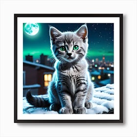 Gorgeous Grey Cat Art Print