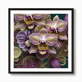 Purple Orchids Poster