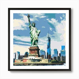 A Statue Of Liberty In New York Vector Design Il 1719923113 4 Art Print