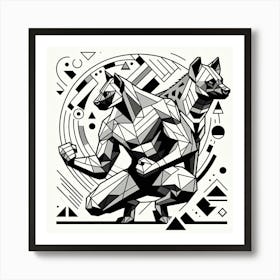 Abstract Line Art Illustration 439 Art Print