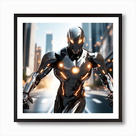 Futuristic Iron Man Art Print