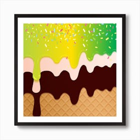 Ice Cream Background 9 Art Print