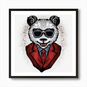 Halloween Scary Ceo Chef Boo Skeleton Panda Teddy Art Print