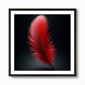 Red Feather Art Print
