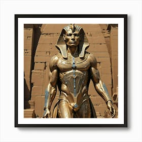 Pharaoh Statue Art Print