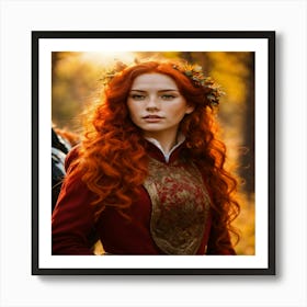 Red Haired Woman Art Print