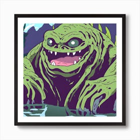 Monster In The Water Art Print