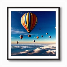 Hot Air Balloons In The Sky 1 Art Print