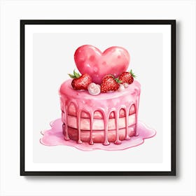 Valentine'S Day Cake 26 Art Print