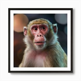 Monkey Portrait Art Print